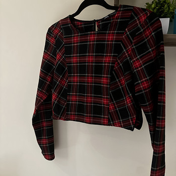 Zara топ в клетку XS/S