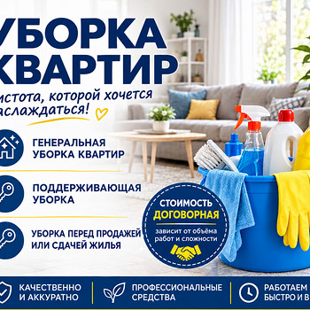 Уборка квартир.