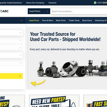 Autovaruosade e-pood äri ekaubandus portaal