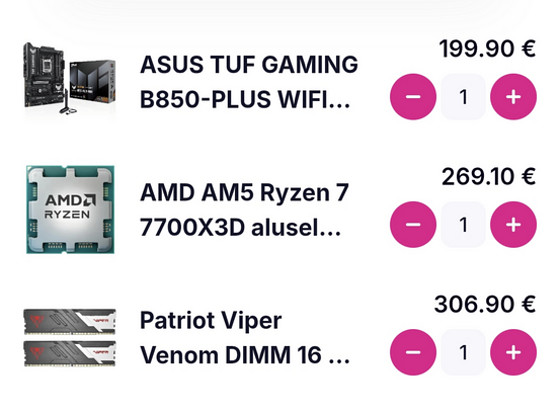 7700x3d combo