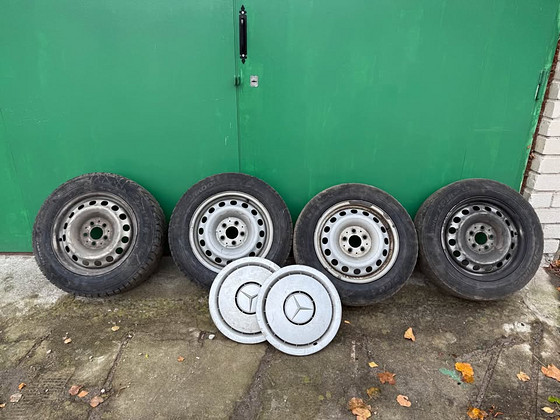 Mercedes 16” штампованные диски + зимние шины Hankook 205/65