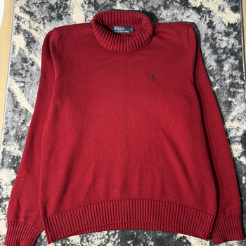 Polo Ralph Lauren punane kõrge kaelusega sviiter, suurus L