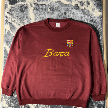 Мужской футбольный свитшот FC Barcelona в винтажном стиле 90-х