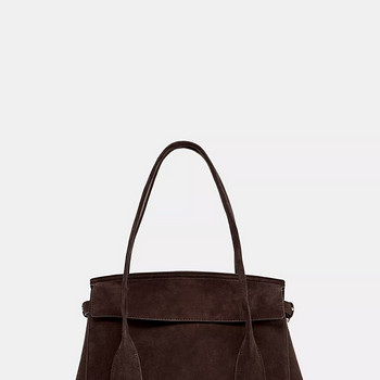 Замшевая сумка ZARA