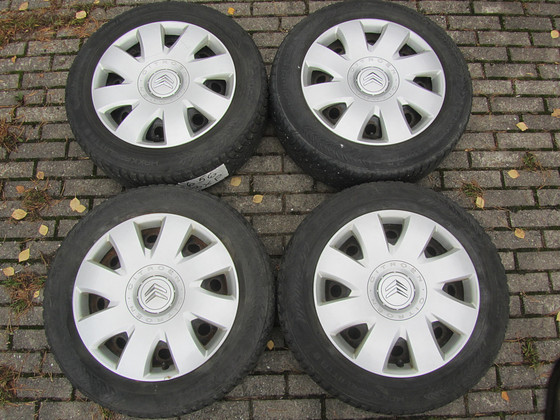 Диски Citroen R16 4x108, шины 4 мм, колпаки