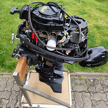 Как новый лодочный мотор Tohatsu 15hp / пульт и тросы / доп. комплектация