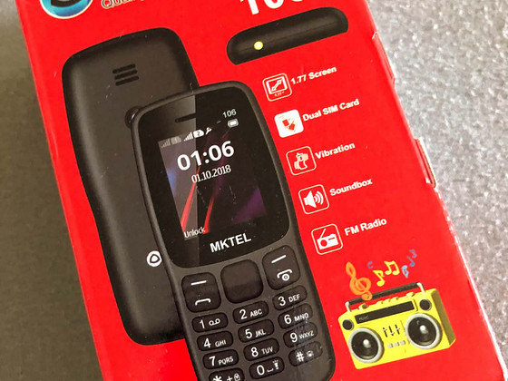 Nupumobiiltelefon Dual SIM-iga, uus pakendis