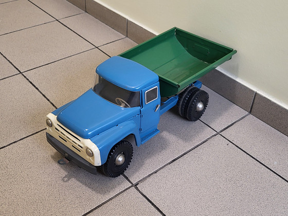 ZIL 130 самосвал Большая жестяная игрушка AZLK