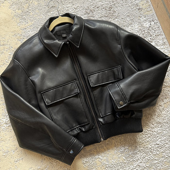 Кожаный бомбер Zara