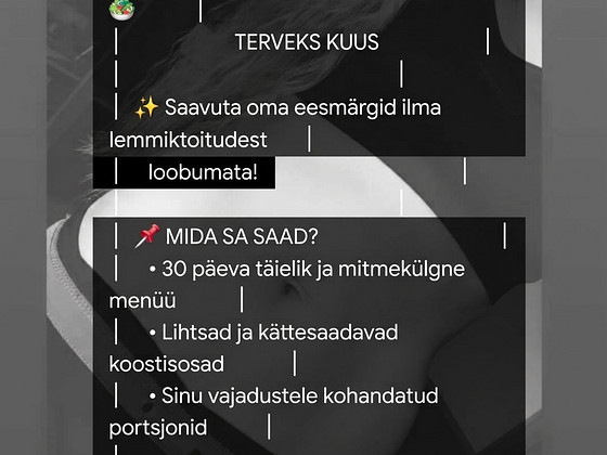 Personaalne toitumiskava !