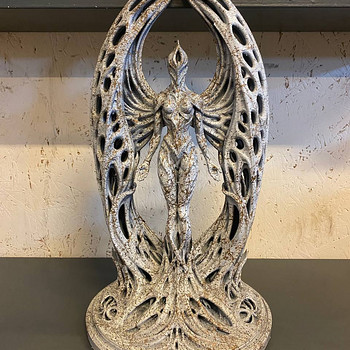 Fantasy Winged Goddess Sculpture – 3D Printed Angel Statue