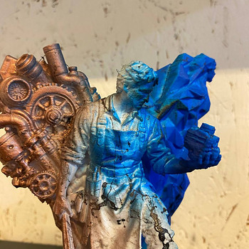Steampunk Winged Warrior Statue – 3D Printed Fantasy Figurin