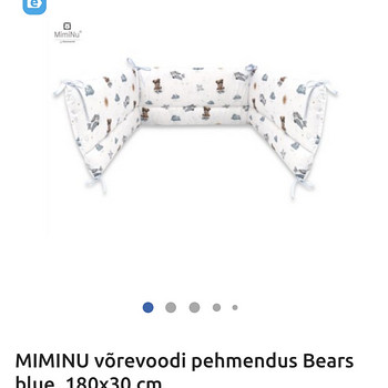 MIMINU бортик для детской кроватки Bears blue, 180x30 cm