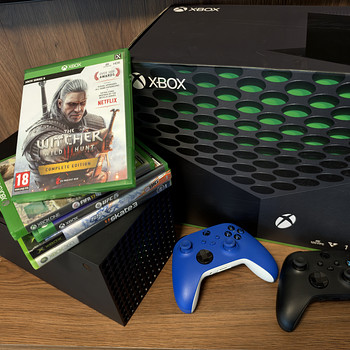 Xbox Series X 1TB disc, garantii, 2 pulti, mängud