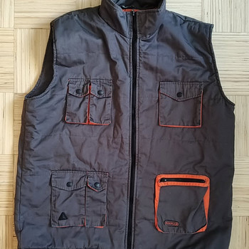 Серый+оранжевый рабочий жилет Panoply XXXL