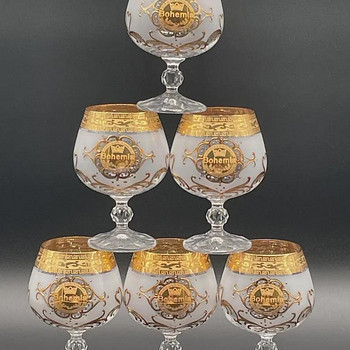 Bohemia vintage Tšehhi kristallklaaside komplekt
