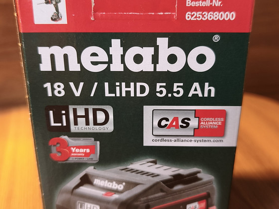 Аккумулятор, Metabo, 18V/LiHD 5.5 Ah