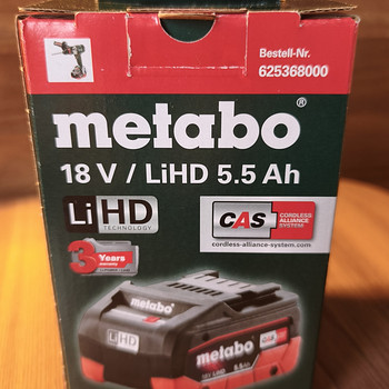 Аккумулятор, Metabo, 18V/LiHD 5.5 Ah
