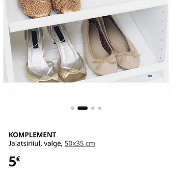Müüa jalatsi riiulid IKEA, PAX 50*35