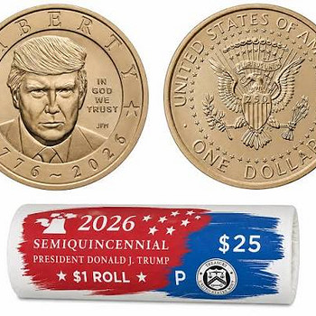 1 Доллар 2026 UNC