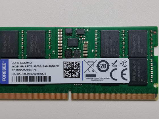 DDR5 SO-DIMM 16GB (1x16GB) 5600 CL46