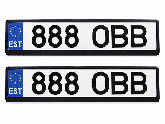 Номерной знак - 888OBB