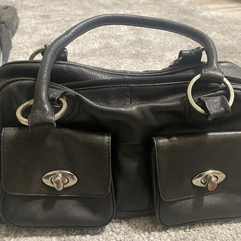 Käekott naturaalsest nahast. Natural Leather Handbag.