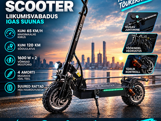 Электрический Самокат FLJ Scooter T113 + зарядка