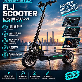 Электрический Самокат FLJ Scooter T113 + зарядка