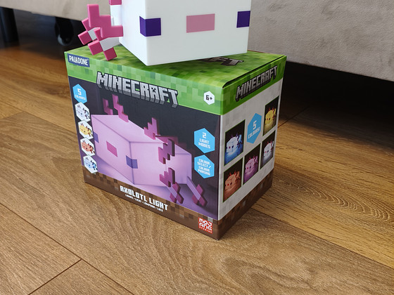 Öölamp Paladone Minecraft Axolotl Light