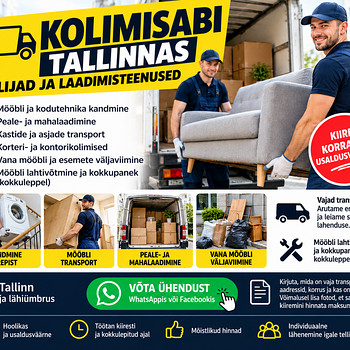 Tõstetöölised Tallinnas laadimine ja raskete esemete kandmin