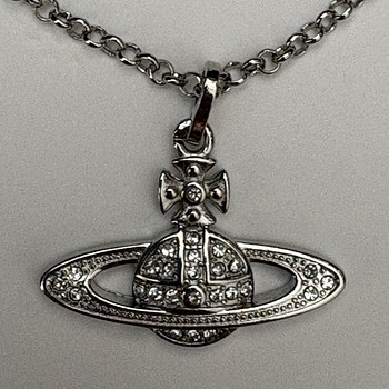 Ожерелье Vivienne Westwood серебристого цвета (Replica)
