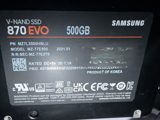 Samsung EVO SSD 500GB 2,5"