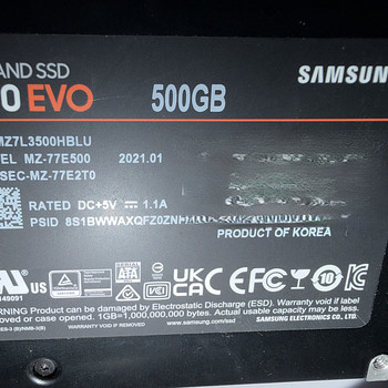 Samsung EVO SSD 500GB 2,5"