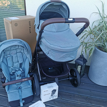 Каляска Balio S Lux Stormy Blue + Cot S Lux люлька