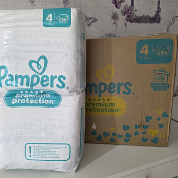 Pampers Premium Protection mähkmed nr 4 (9–14 kg) – 174 tk