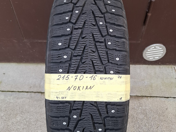 215-70-16. 4tk. 8mm. naastud. Nokian