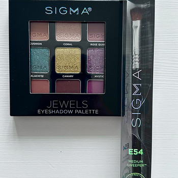 SIGMA Beauty lauvärvipalett Jewels + meigipintsel E54