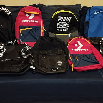 Converse, Nike, Puma, Marveli seljakotid — 9 tk