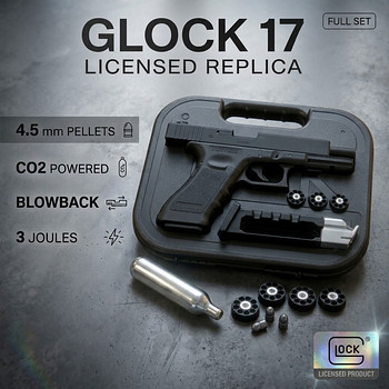 Glock 17 4,5 мм diabol/pellet CO2, пневматический пистолет