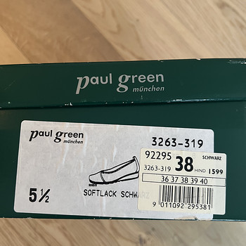 Женские кожаные лакированные туфли Paul Green, 38 размера