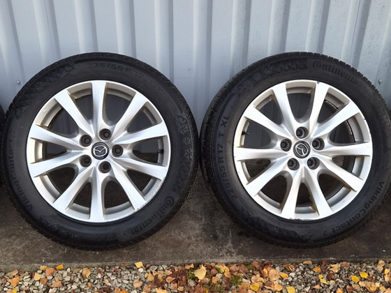 Mazda 17" valuveljed + Continental 225/55 rehvid