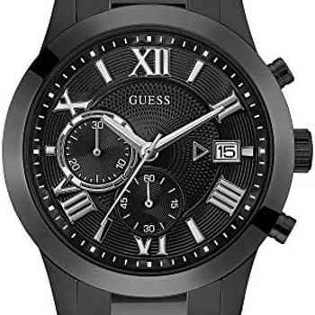 Часы Guess Мужские Atlas Хронограф 45мм Черный PVD