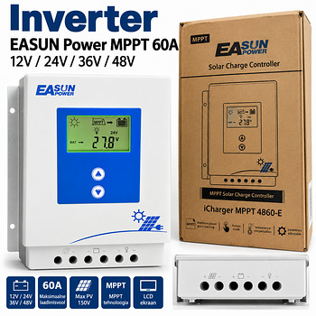 MPPT контроллер заряда солнечных панелей Power 60A 12–48V