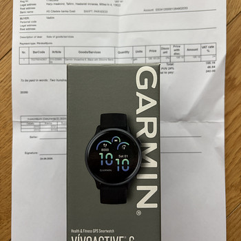 Garmin Vivoactive 6, kehtiv garantii kuni 2028a