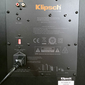 15" bassikõlar Klipsch R-115SW/Uus garantiiga võimendiplokk