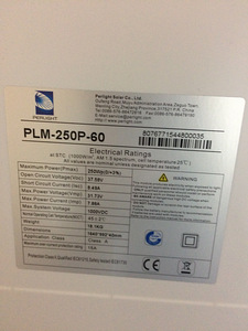 Солнечная панель батарея PLM-250P-60-250Bt (2 фото з 2)