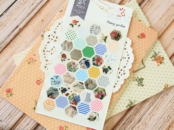 HONEY GARDEN Diary / Deco / Scrapbooking Stickers