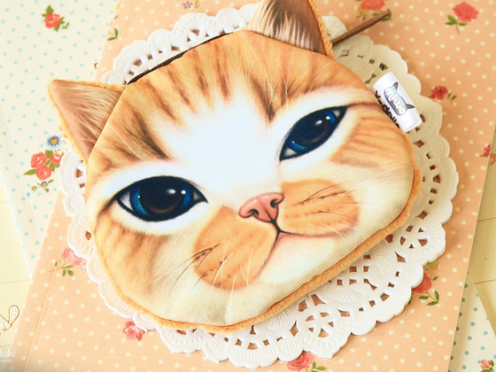 Cute CAT FACE 3D Coin Purse pouch