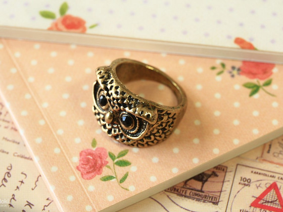 Wise Owl cute boho chic fashion accessory Ring